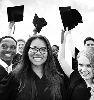 University students graduating